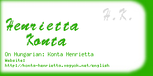 henrietta konta business card